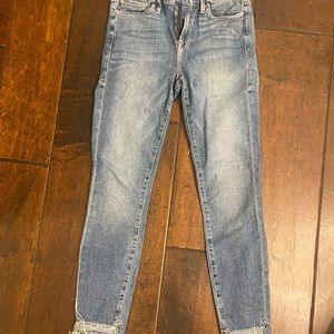 Good American Cropped / High Waist Jeans Size 2